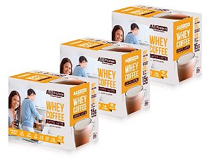 3 Caixas de Whey Coffee Café Lattè All Protein 36 unidades de 25g - 900g