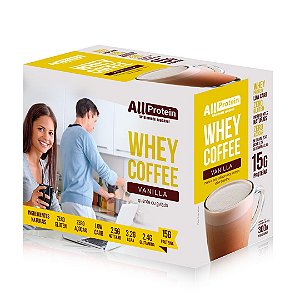 1 Caixa de Whey Coffee Vanilla All Protein 12 unidades de 25g - 300g