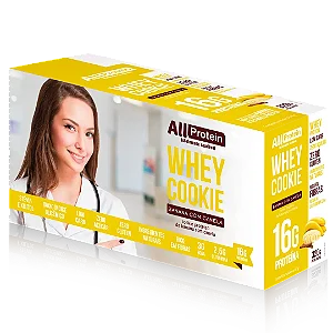 1 Caixa de Whey Cookie de Banana com Canela All Protein 8 unidades de 40g - 320g