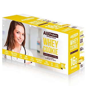 1 Caixa de Whey Cookie de Banana com Canela All Protein 8 unidades de 40g - 320g