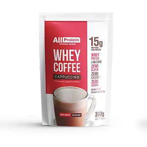 Whey Coffee Cappuccino Zero Lactose Pacote 300g (12 doses) | All Protein