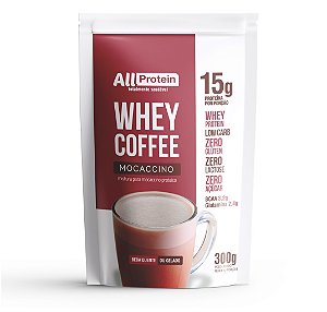1 Pacote de Whey Coffee Zero Lactose Mocaccino 300g (12 doses) - All Protein