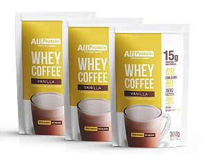 Whey Coffee Vanilla Zero Lactose 3 Pacotes 900g (36 doses) | All Protein
