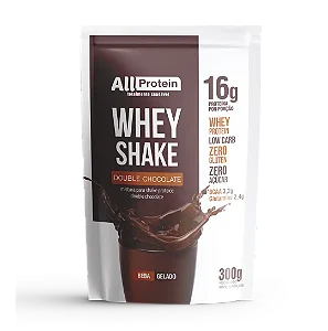 Whey Shake Sabor Double Chocolate Cremoso 12 doses 300g | All Protein