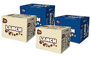 2 Caixa de Drageado Proteico de Quinoa com Chocolate Branco e 2 Caixa Chocolate Meio Amargo - Lanch - 40 Unidades de 35g - 1400g