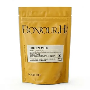 Golden Milk Puro Especiarias Bonjour 1 Pacote 200g (40 doses) | All Protein