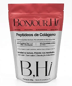 Peptídeos de Colágeno Hidrolisado Pepcol® Tipos 1 e 3 Bonjour 1 Pacote 300g (30 doses) | All Protein
