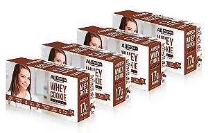 4 Caixas de Whey Cookie proteico de Cacau All Protein 32 unidades de 40g - 1280g
