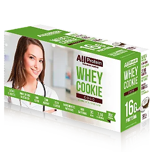 1 Caixa de Whey Cookie de Coco | All Protein 8 unidades de 40g - 320g