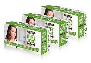 3 Caixas de Whey Cookie de Coco | All Protein 24 unidades de 40g - 960g