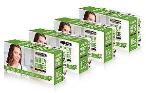 4 Caixas de Whey Cookie de Coco | All Protein 32 unidades de 40g - 1280g