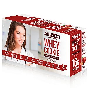1 Caixa de Whey Cookie de Maçã com Canela All Protein 8 unidades de 40g - 320g