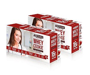 2 Caixas de Whey Cookie de Maçã com Canela | All Protein 16 unidades de 40g - 640g