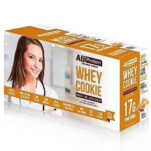 1 Caixa de Whey Cookie de Pasta de Amendoim All Protein 8 unidades de 40g - 320g