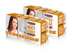 2 Caixas de Whey Cookie proteico de Pasta de Amendoim All Protein 16 unidades de 40g - 640g