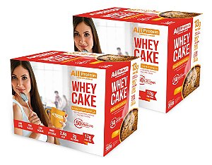 2 Caixas Whey Cake de Maçã com Canela All Protein - 24 Saches de 30g - 720g
