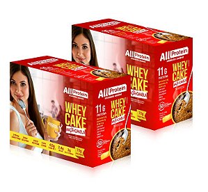 2 Caixas Whey Cake de Maçã com Canela All Protein - 24 Saches de 30g - 720g