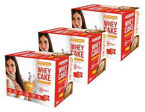 3 Caixas Whey Cake de Maçã com Canela All Protein - 36 Saches de 30g - 1080g