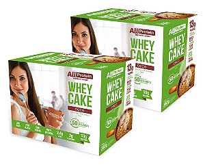 2 Caixas Whey Cake de Coco All Protein - 24 Saches de 30g - 720g