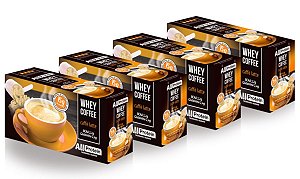 4 Caixas de Whey Coffee Café proteico Caffè Latte 2500g (100 doses) - All Protein