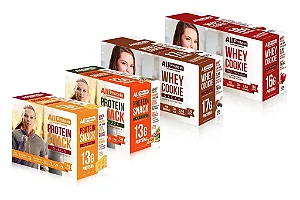 Kit All Protein 4 Caixas: Biscoito Proteico Maçã e Cacau e Snack Salgado Queijo e Pizza