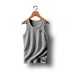 Regata Feminina Pai Abraão Minimalista - Cinza Mescla