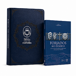 Kit Bíblia Café com Pastores Azul + Forjados no Deserto