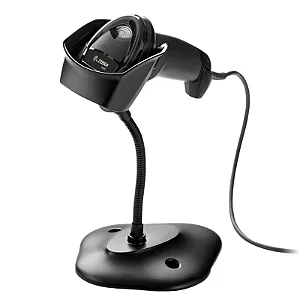 Leitor Código De Barras Zebra Ds2208 Imager 2D Com Suporte Cor Twilight Black Tipo De Conector Do Cabo USB/RS-232/RS-485/KW 4.5V - 5.5V