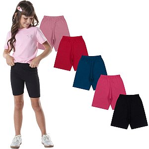 Kit 10 Bermuda Ciclista Feminina do 4 ao 8 - Moob