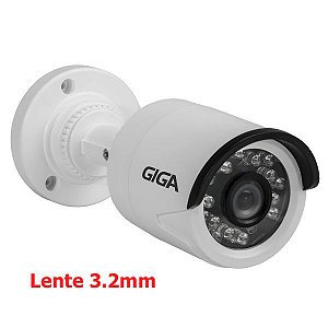 Câmera Bullet Plástica - Giga Security OPENHD PLUS (4 em 1) - HD (720P) - Lente 3.2mm - IR 20m - GS0013