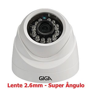 Câmera Dome Plástica - Giga Security OPENHD PLUS (4 em 1) - HD (720P) - Lente 2.6mm - IR 20m - GS0012