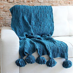 Manta Tricot  Pompom