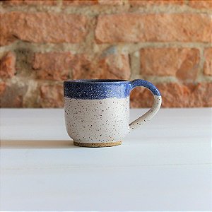 Caneca Cerâmica Azul Bleu
