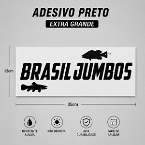 ADESIVO PRETO VERSÃO JUMBO (35X12CM)