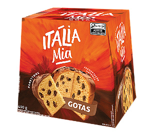 Unidade - Panettone Itália Mia - Gotas Chocolate (400g)