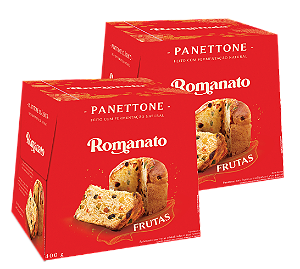 KIT COM 2 PANETTONES ROMANATO
