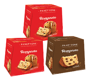 KIT COM 3 PANETTONES ROMANATO
