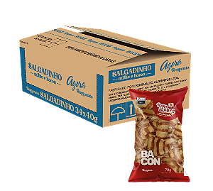 Caixa Fechada: 20 unidades de Salgadinho de Bacon Pellet (70g)