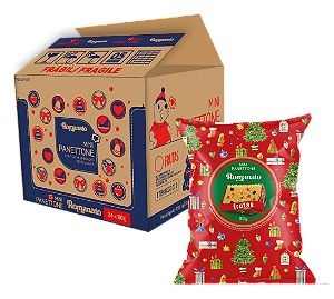 Caixa Fechada: 24 unidades Mini Panettone Frutas Cristalizadas 80g