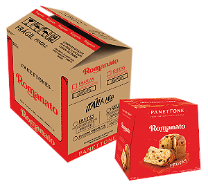 Caixa Fechada: 18 unidades Panettone Romanato - Frutas Cristalizadas (400g)