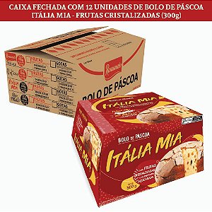 Caixa Fechada: 12 unidades Bolo de Páscoa Itália Mia com Frutas Cristalizadas