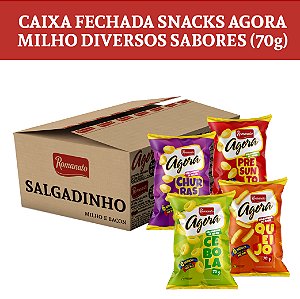 Caixa Fechada/Fardo: 10 unidades de Salgadinho de Milho Agora (70g)