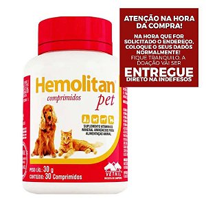 Hemolitan Pet Vetnil 30 Comprimidos