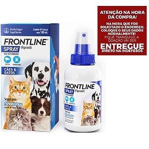 Antipulgas e Carrapatos Frontline Spray para Cães e Gatos