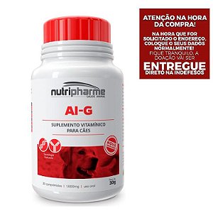 Suplemento Vitamínico para Cães Nutripharme AI-G 30 comprimidos