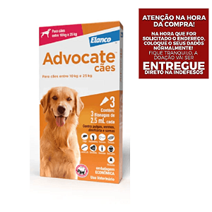 Antipulgas Advocate Combo para Cães entre 10 e 25kg 2,5ml