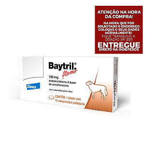 Baytril Flavour 150mg com 10 comprimidos