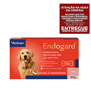 Antiparasitário Virbac Endogard para Cães de Até 30 kg c/ 2 comprimidos