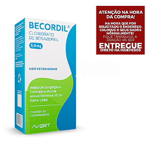 Anti-Hipertensivo Avert Becordil Avert 5,0 mg com 30 Comprimidos