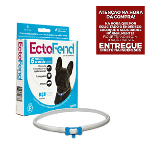Coleira Antiparasitas EctoFend Zoetis Azul para Cães 48cm